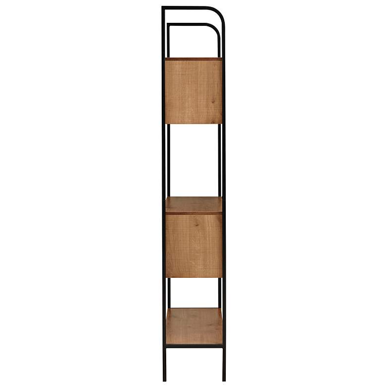 Image 6 Harvey 32 3/4" Wide Distressed Oak Wood 5-Shelf Bookcase more views