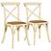 Harvey Bentwood Cream Dining Chairs Set of 2