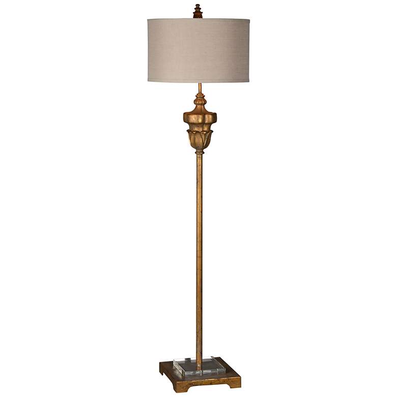 Harvey Old World Gold Stem Floor Lamp