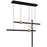 1_Harvick 44 1/4" Wide Matte Black LED Linear Chandelier