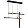 Harvick 44 1/4" Wide Matte Black LED Linear Chandelier