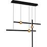 2_Harvick 44 1/4" Wide Matte Black LED Linear Chandelier more views