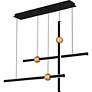 4_Harvick 44 1/4" Wide Matte Black LED Linear Chandelier more views