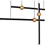 5_Harvick 44 1/4" Wide Matte Black LED Linear Chandelier more views