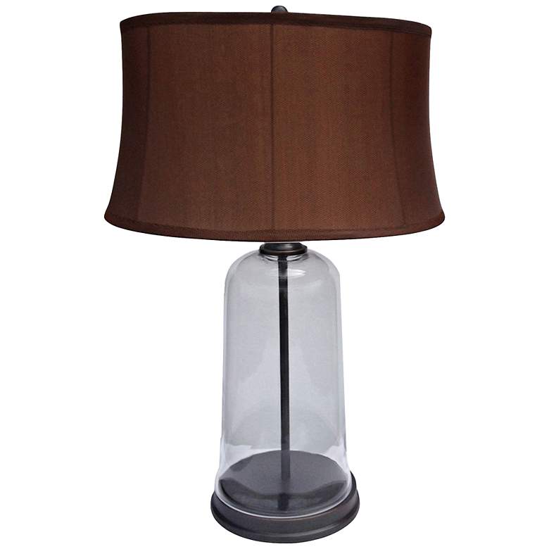 Image 1 Harwich Clear Glass and Mission Bronze Table Lamp
