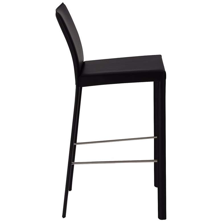 Image 3 Hasina Black Bonded Leather Bar Stool Set of 2 more views