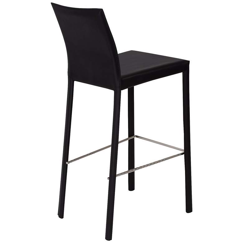 Image 4 Hasina Black Bonded Leather Bar Stool Set of 2 more views