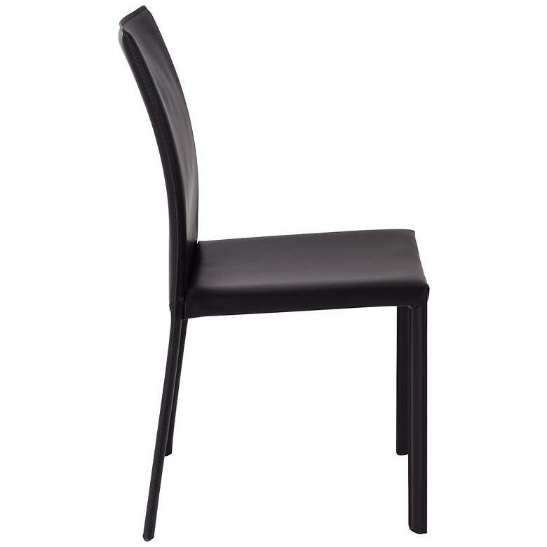 Image 3 Hasina Black Bonded Leather Side Chair Set of 2 more views