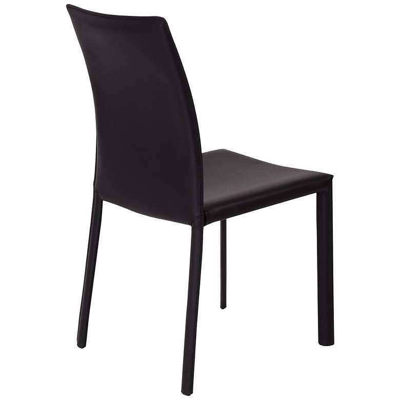 Image 4 Hasina Black Bonded Leather Side Chair Set of 2 more views