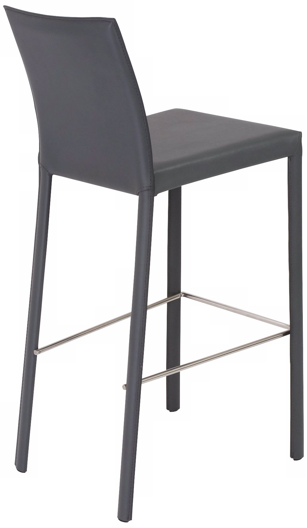 Image 4 Hasina Gray Bonded Leather Bar Stool Set of 2 more views