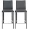 Hasina Gray Bonded Leather Counter Stool Set of 2