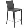 Thumbnail2 of Hasina Gray Bonded Leather Counter Stool Set of 2 more views