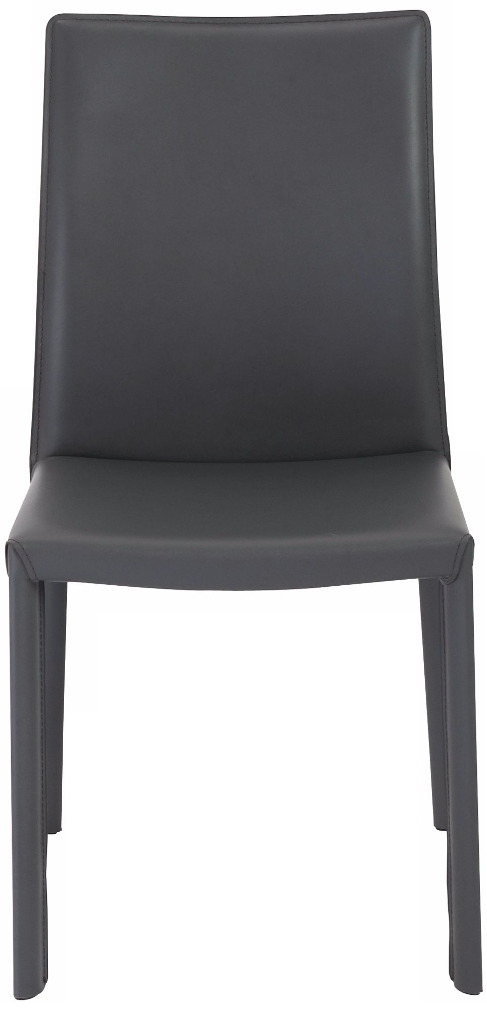 Image 2 Hasina Gray Bonded Leather Side Chair Set of 2 more views