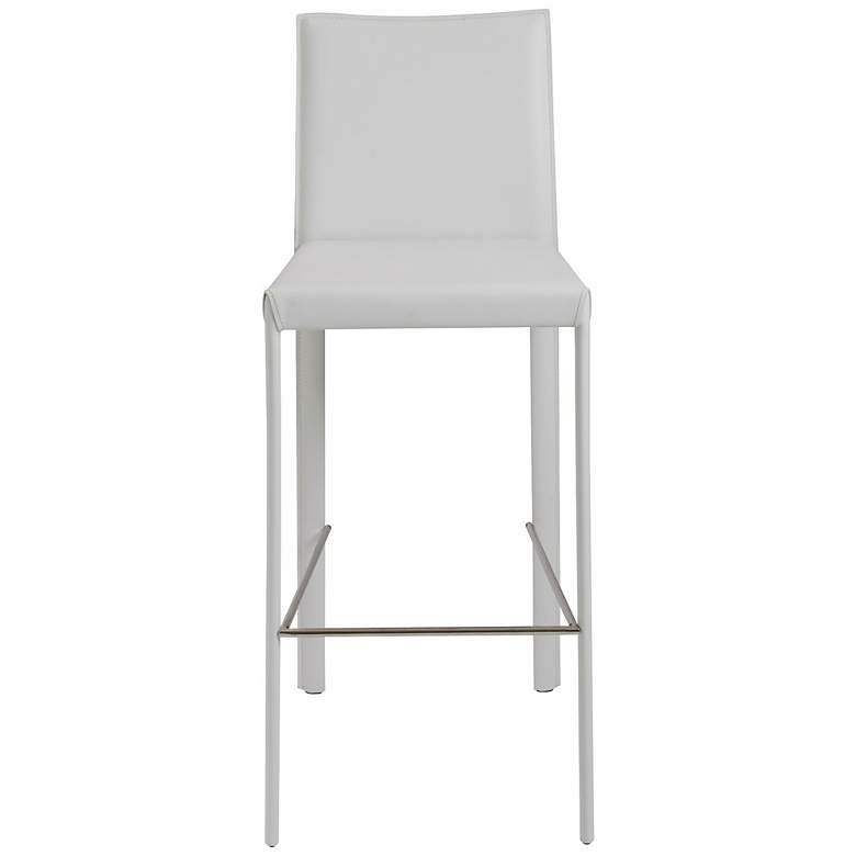 Image 2 Hasina White Bonded Leather Bar Stool Set of 2 more views