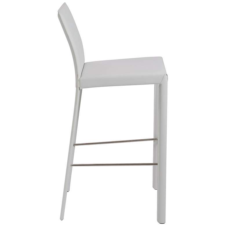 Image 3 Hasina White Bonded Leather Bar Stool Set of 2 more views