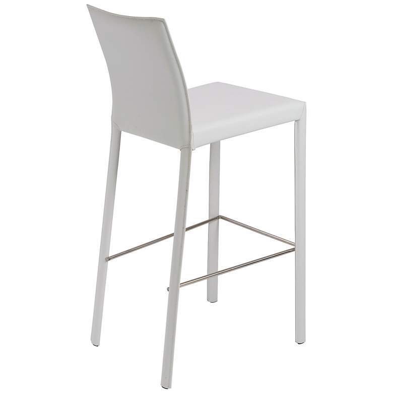 Image 4 Hasina White Bonded Leather Bar Stool Set of 2 more views