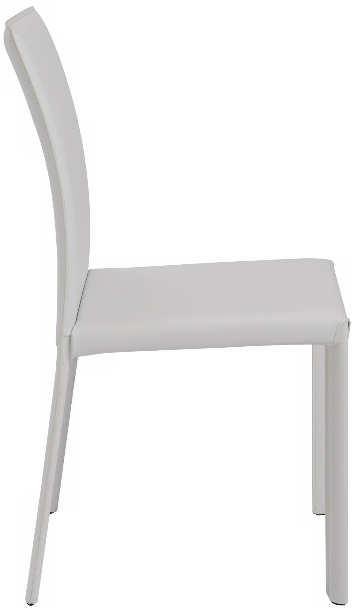 Image 3 Hasina White Bonded Leather Side Chair Set of 2 more views