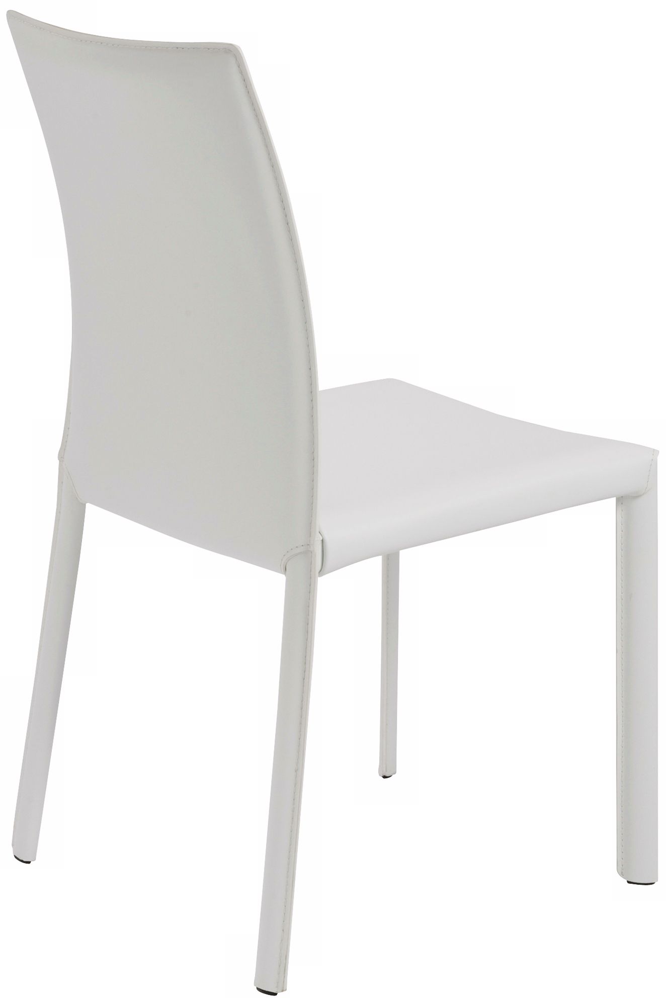 Image 4 Hasina White Bonded Leather Side Chair Set of 2 more views