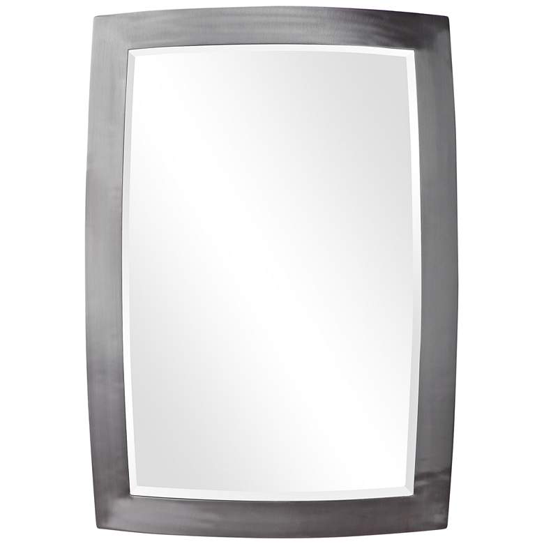 Image 2 Haskill Brushed Nickel 24 inch x 34 1/4 inch Vanity Wall Mirror