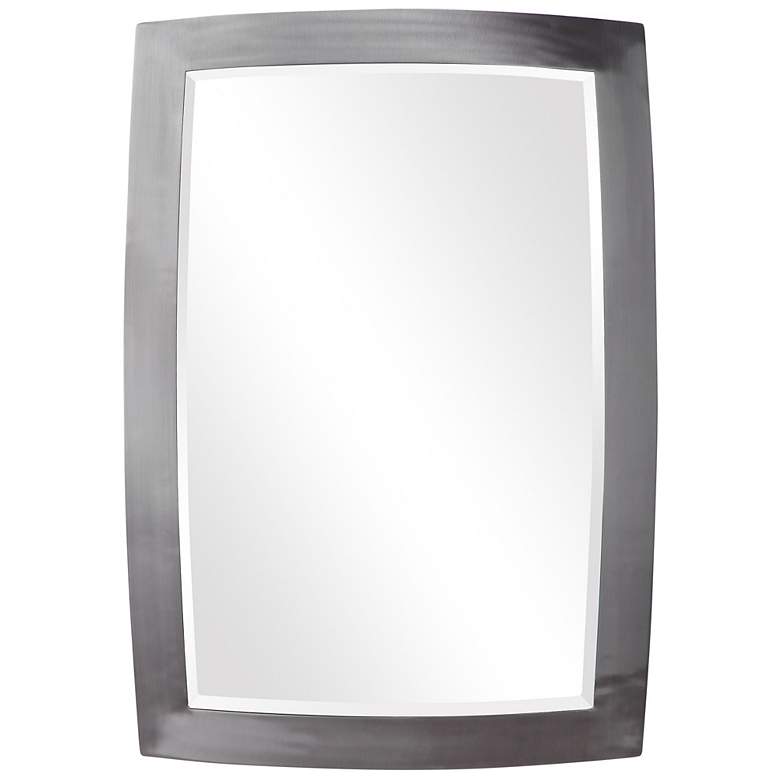 Image 2 Haskill Brushed Nickel 24 inch x 34 1/4 inch Vanity Wall Mirror