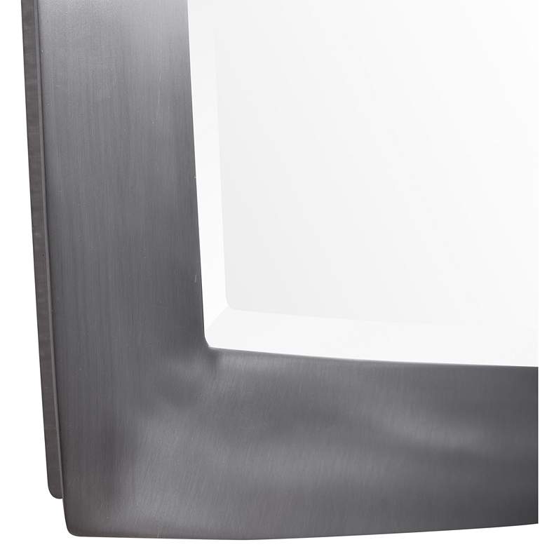 Image 3 Haskill Brushed Nickel 24 inch x 34 1/4 inch Vanity Wall Mirror more views