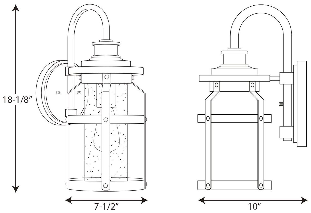 Image 4 Haslett Collection One-Light Medium Wall Lantern more views