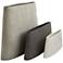 Hasta Ivory Gray and Charcoal Decorative Vases Set of 3