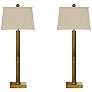 Hastings Antiqued Brass Buffet Table Lamps Set of 2