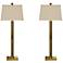 Hastings Antiqued Brass Buffet Table Lamps Set of 2