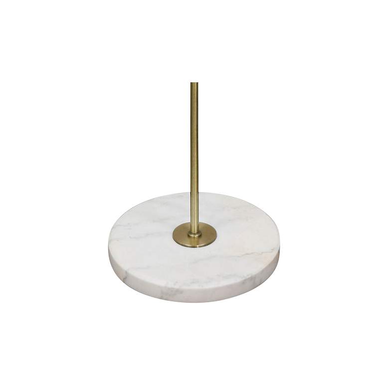 Hastings Brass Steel Floor Lamp with Metal and Linen Shade more views