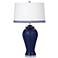 Hastings Navy Blue Glass Jar LED Table Lamp
