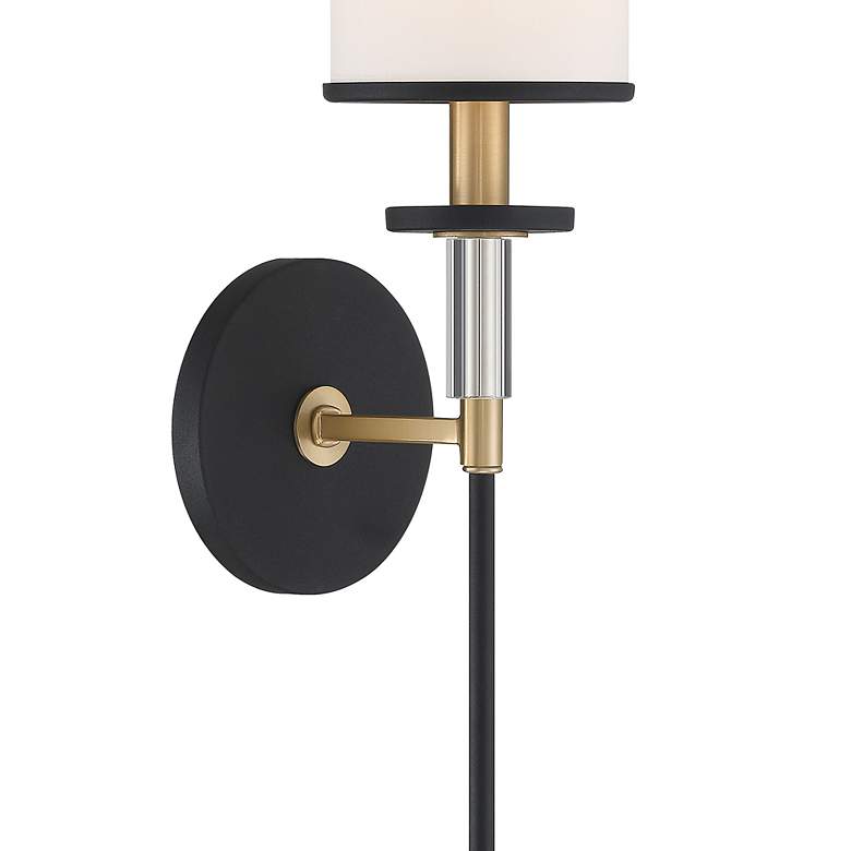 Image 4 Hatfield 1 Light Black Forged + Vibrant Gold Wall Mount more views