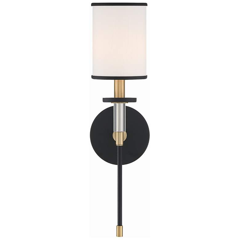 Image 5 Hatfield 1 Light Black Forged + Vibrant Gold Wall Mount more views