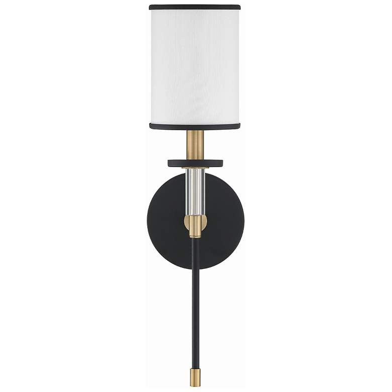 Image 6 Hatfield 1 Light Black Forged + Vibrant Gold Wall Mount more views
