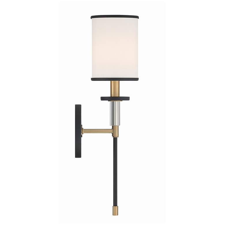 Image 3 Hatfield 18 1/2"H Black Forged and Vibrant Gold Wall Sconce