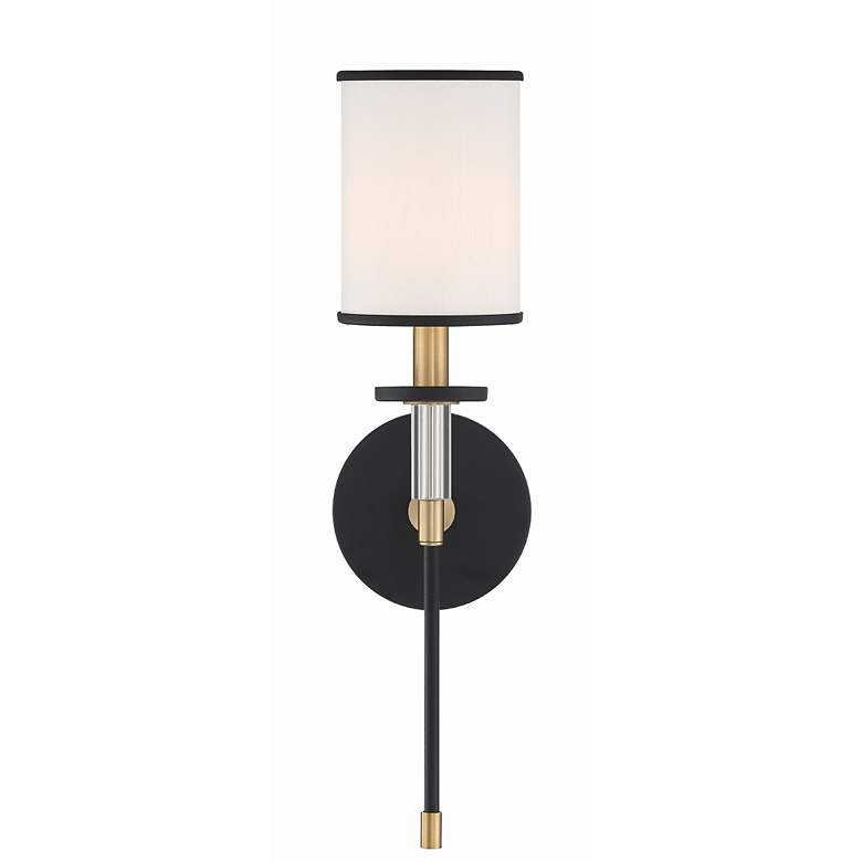 Image 4 Hatfield 18 1/2"H Black Forged and Vibrant Gold Wall Sconce more views