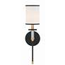 4_Hatfield 18 1/2"H Black Forged and Vibrant Gold Wall Sconce more views