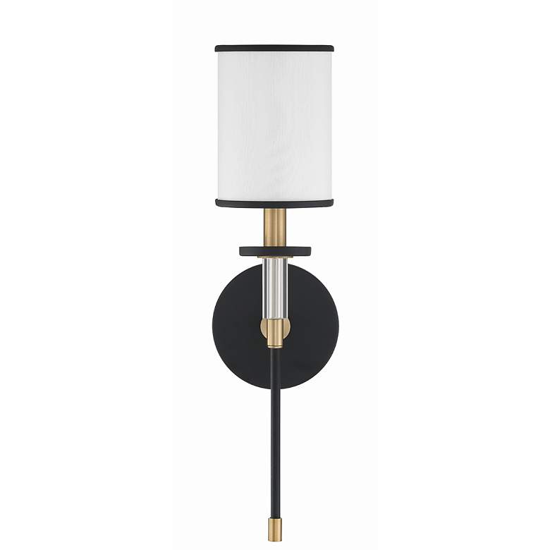 Image 5 Hatfield 18 1/2"H Black Forged and Vibrant Gold Wall Sconce more views