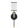 5_Hatfield 18 1/2"H Black Forged and Vibrant Gold Wall Sconce more views