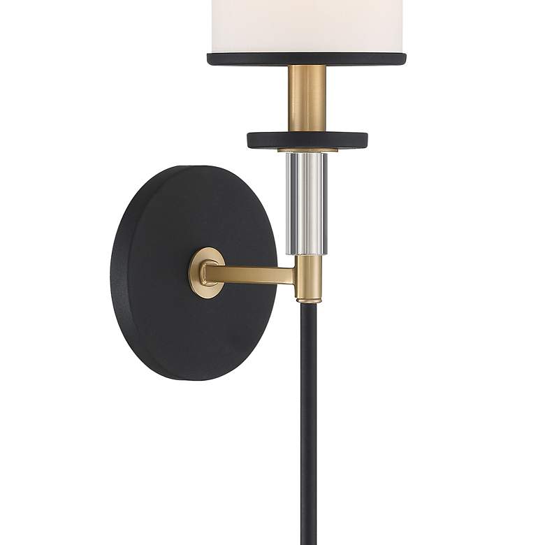 Image 6 Hatfield 18 1/2"H Black Forged and Vibrant Gold Wall Sconce more views
