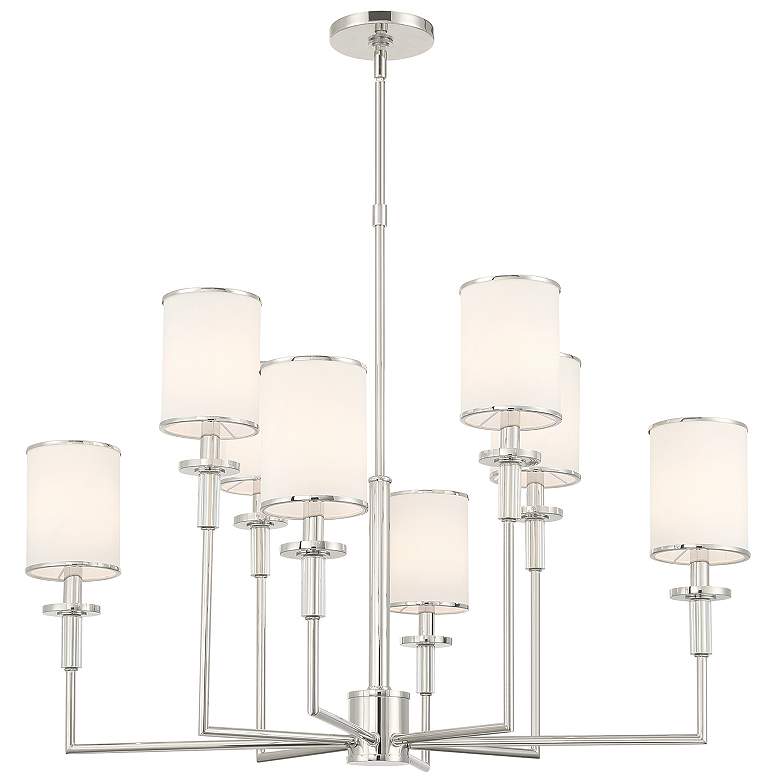 Image 1 Hatfield 8 Light Polished Nickel Chandelier