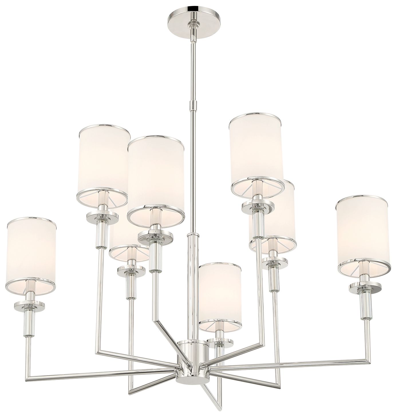 Image 5 Hatfield 8 Light Polished Nickel Chandelier more views