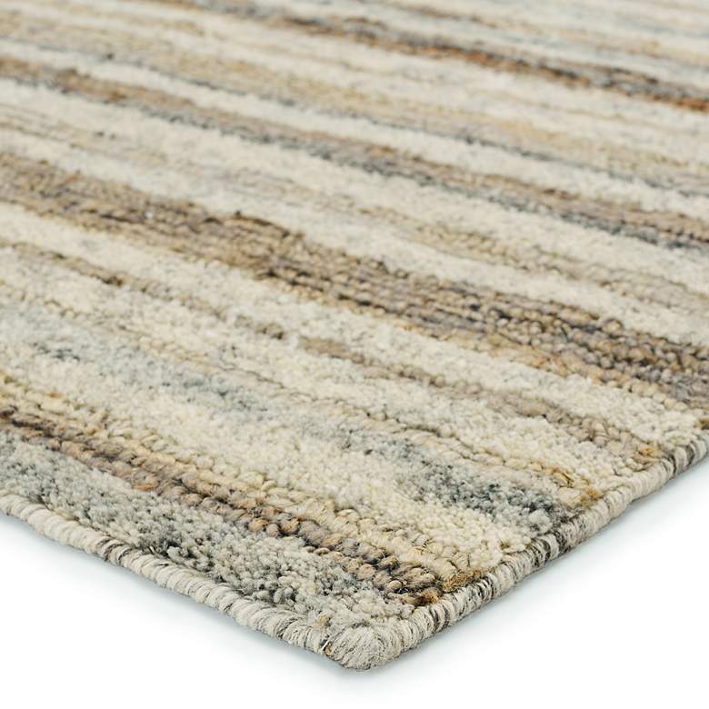 Image 3 Hatha Tikka HAT01 5'x8' Cream and Gray Rectangular Area Rug more views