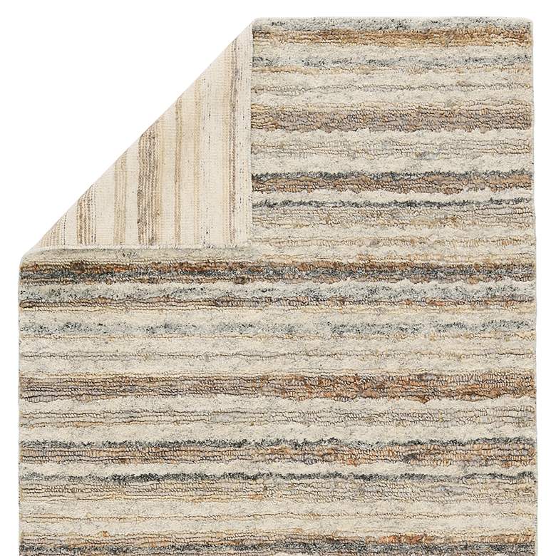 Image 4 Hatha Tikka HAT01 5'x8' Cream and Gray Rectangular Area Rug more views