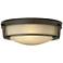 Hathaway 16" Wide Olde Bronze Ceiling Light w/ Amber Glass