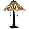 Hathaway 2-Light Matte Black Table Lamp