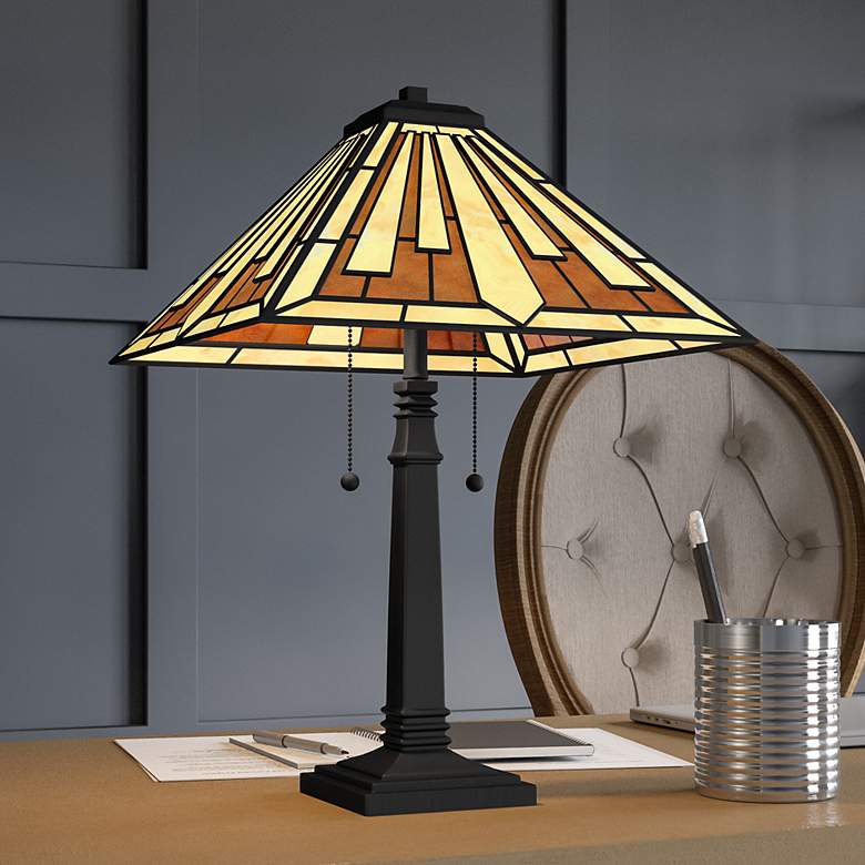 Image 2 Hathaway 2-Light Matte Black Table Lamp