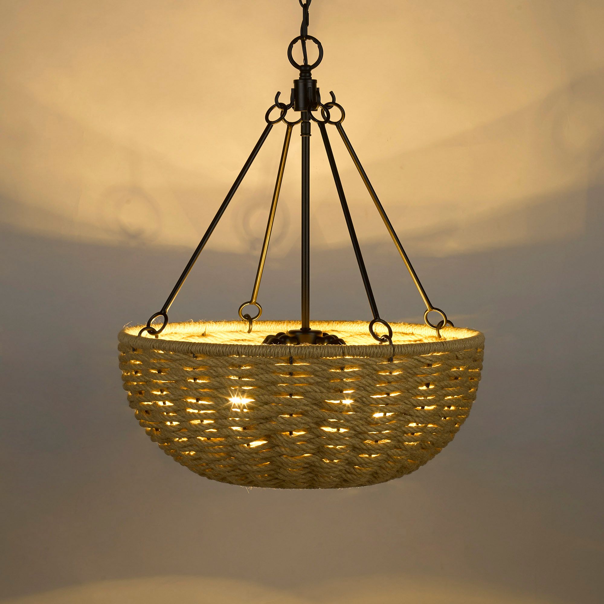 Hathaway 20 1/4" Wide Matte Black Basket Pendant Light 130N0 Lamps