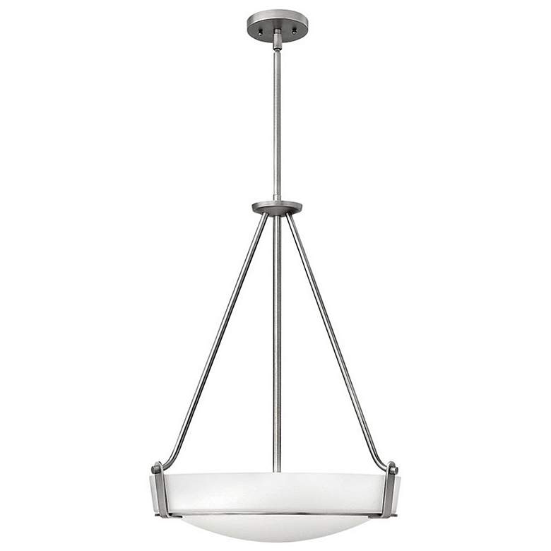 Image 1 Hathaway 20 3/4" Wide Antique Nickel 100 Watts Ceiling Light