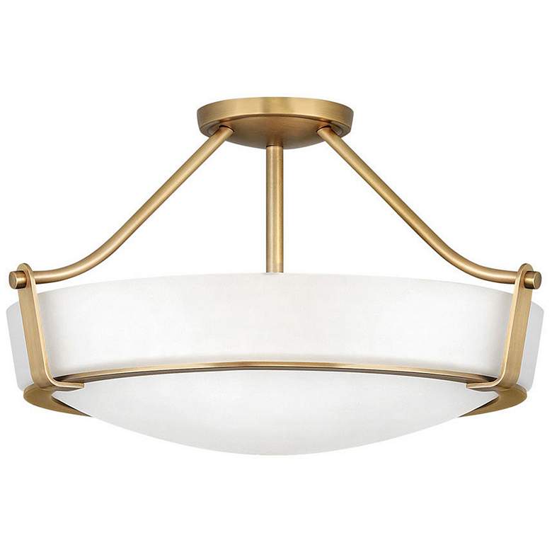 Image 1 Hathaway 20 3/4 inch Wide Heritage Brass 100 Watts Ceiling Light